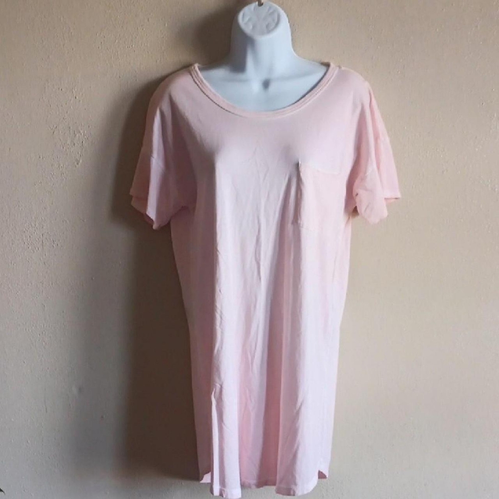 Soft Pink Lounge Wear Slip On Nighty By Forever 21, Womens Small, Pajama Shirt